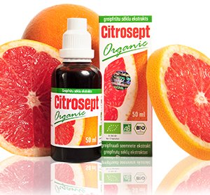 Купуйте Цитросепт - екстракт насіння грейпфрута для профілактики організму при вірусних, бектеріальних, грибкових ураженнях