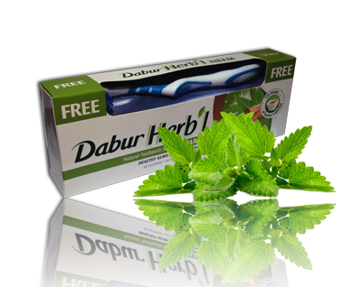 Зубная паста травяная аюрведа Dabur на основе Ним для укрепления эмали и против воспаления десен в акцизном наборе 150 гр+зубная щетка