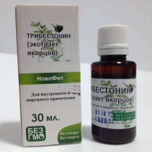 Водний екстракт Трибестонін (якорці) для лікування сексуальної дисфункції та збільшення статевого бажання, для стимуляції вироблення чоловічого гормону тестостерону