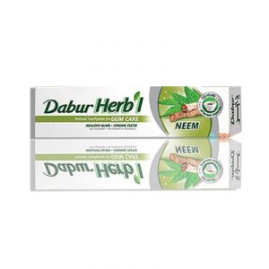 Купуєте натуральну трав'яну зубну пасту аюрведа Dabur на основі Нім для зміцнення емалі та проти запалення ясен. Якісний догляд за яснами та чищення зубів